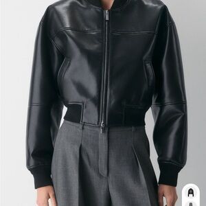 Aritzia Black Leather Jacket